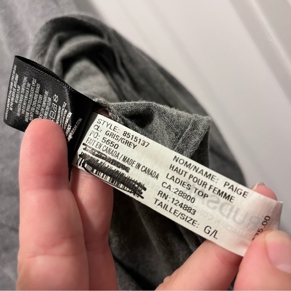 Rudsak tunic top side slit grey women size medium shirt sleeveless - Picture 5 of 6